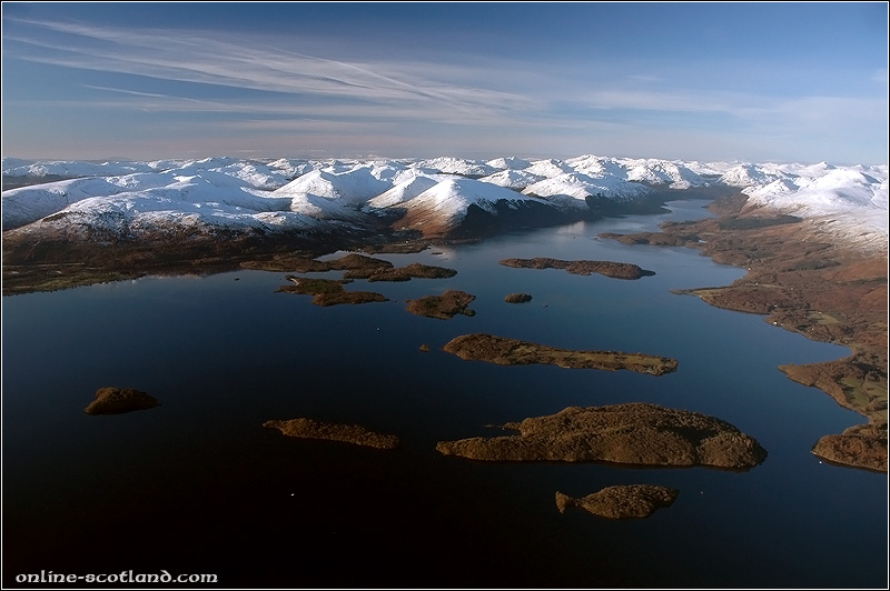 Loch Lomond from the Air in Winter