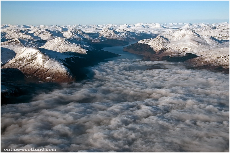 Misty Loch Lomond from the Air